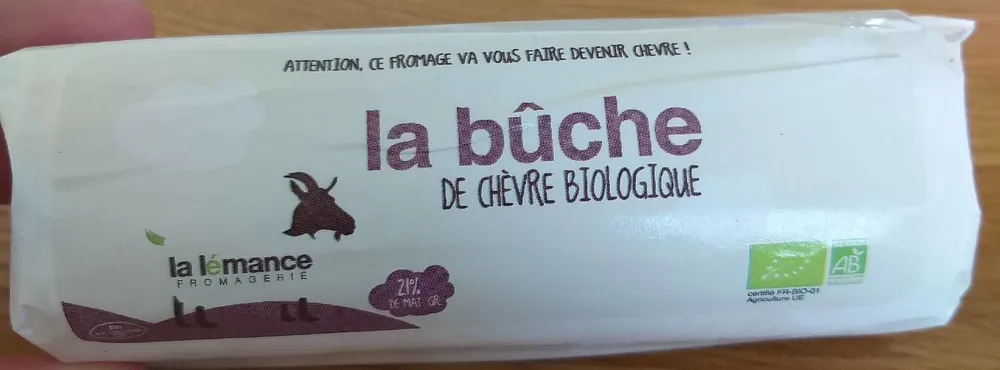 La bûche , de chèvre biologique