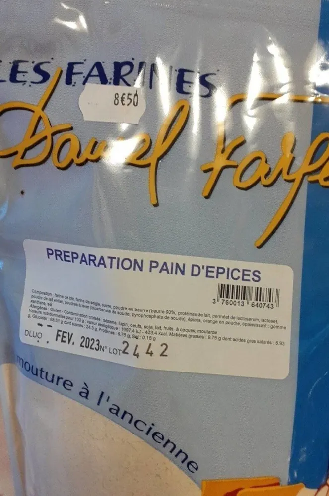 Préparation pain d'épice