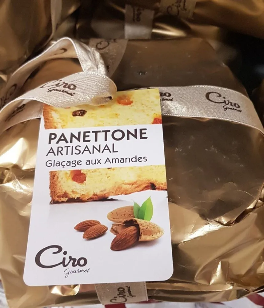 Panettone artisanal glaçage aux amandes