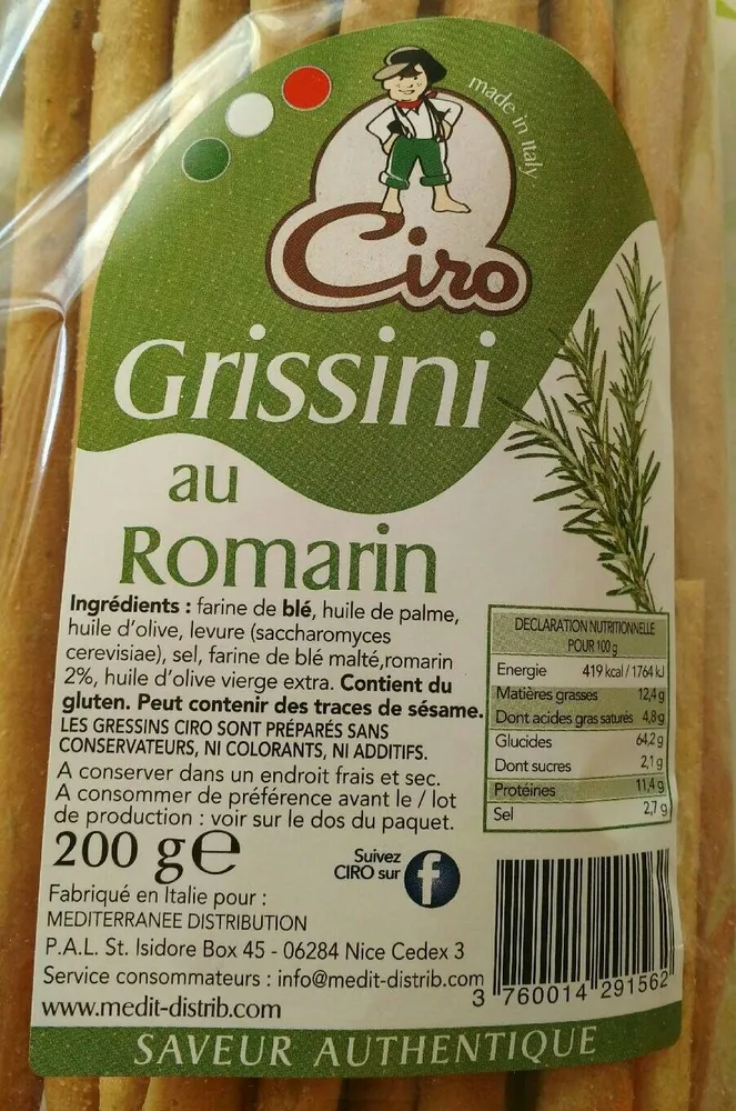 Grissini au romarin