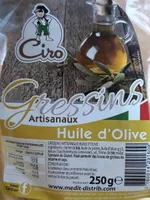 Gressins artisanaux huile d'olive