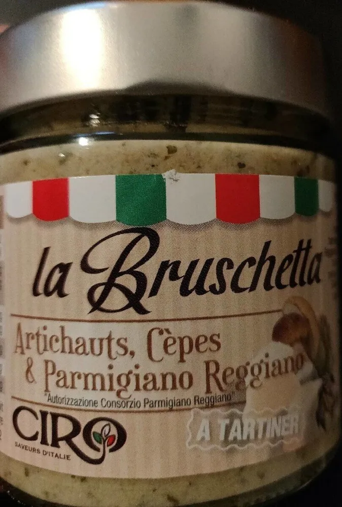 Bruschetta aux artichauts, cèpes & Parmigiano Reggiano