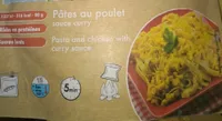 Pâtes au poulet sauce Curry