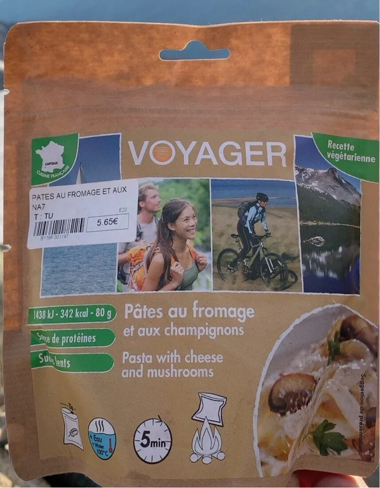 Pâtes au fromage et aux champignons