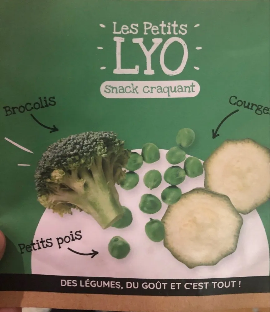 Snack craquant de legumes verts