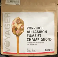 Porridge au jambon fumé et champignons