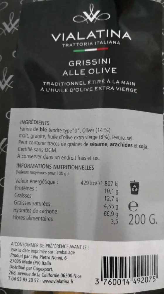 Grissini alle olive