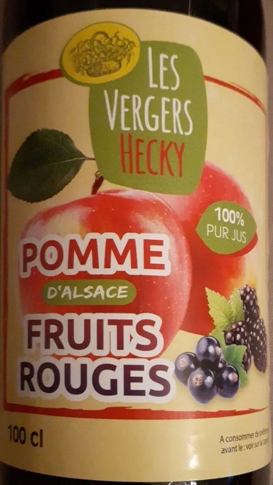 Jus de pomme fruits rouges