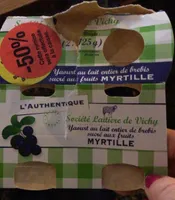 Yaourt au lait entier de brebis sucré au fruits myrtille