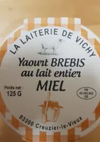 Yaourt brebis au lait entier miel