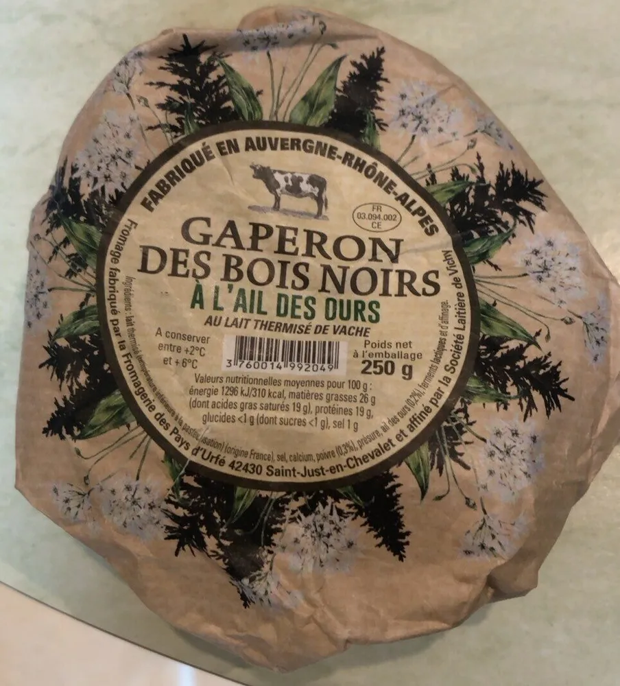 Gaperon des bois noirs à l’ail des ours