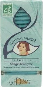 A. infusion Sauge Fénugrec 20 Sachets Bio