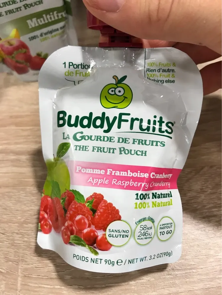 Gourde Compote Pomme Framboise Cranberry