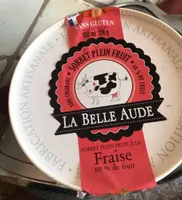 Sorbet à la fraise 60% de fruit LA BELLE AUDE, pot de