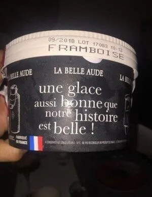 La Belle Aude Glace framboise le pot de 550