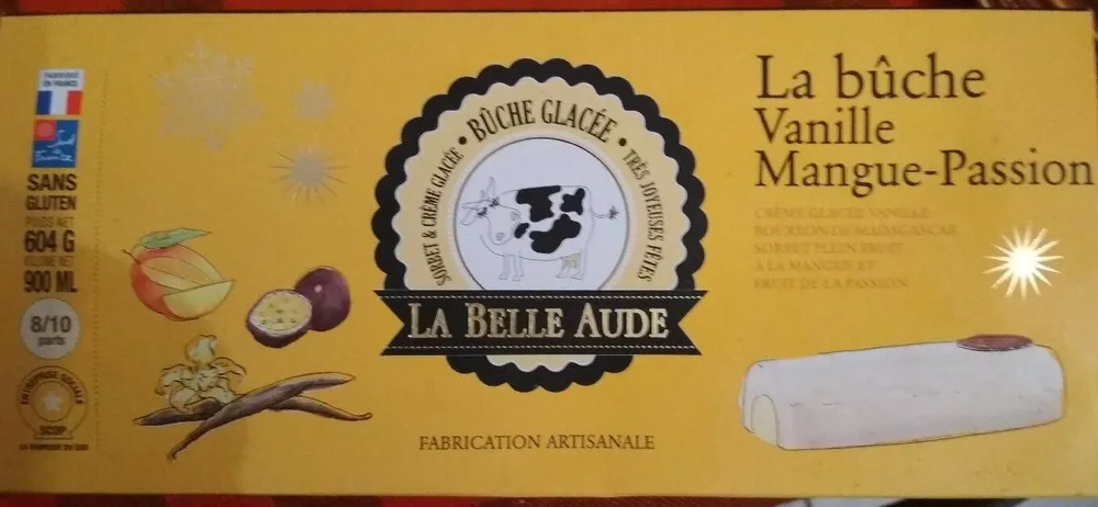 Bûche vanille mangue-passion