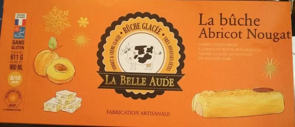 Bûche abricot nougat