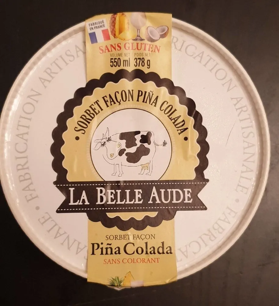 Sorbet façon piña colada