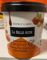 Crème glacée Caramel Éclats de Noisettes Sauce Noisette