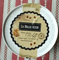 Crème glacée Café et Éclats de Cookies Sauce Chocolat