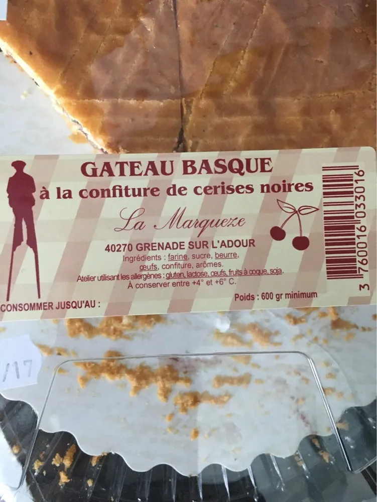 Gateau basque à la cerise