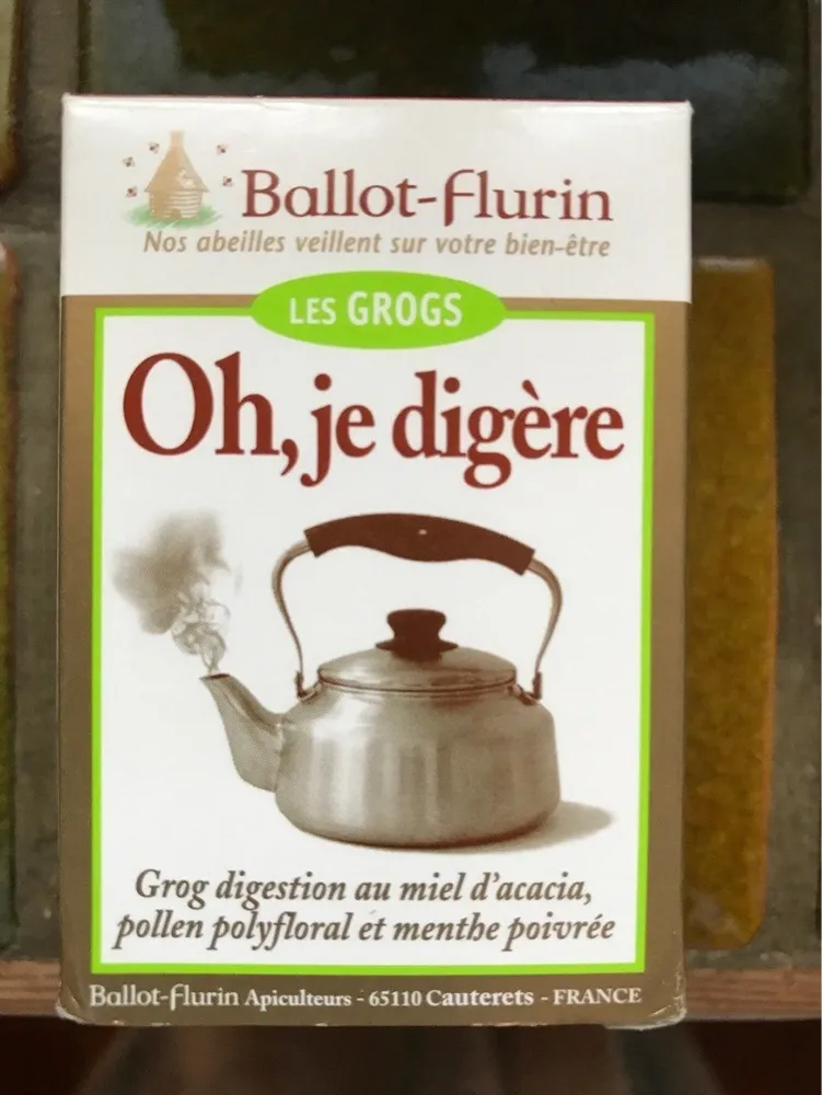 Oh Je Digère ! Grog Miel Et Propolis Bio - 125G - Ballot-Flurin