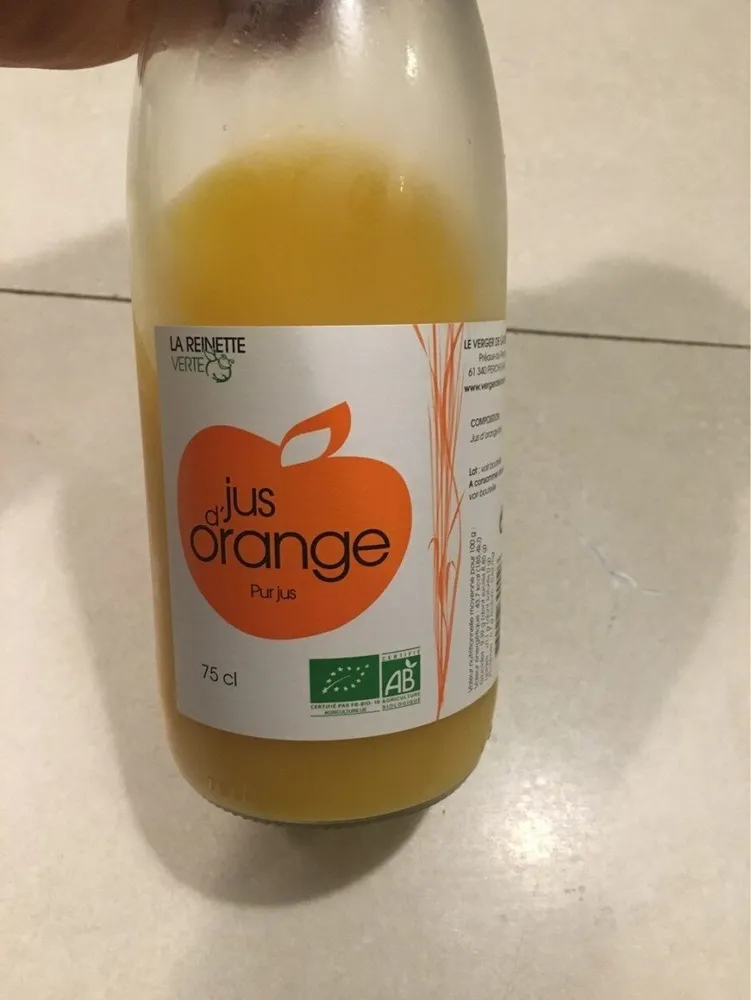 Jus d'orange pur jus