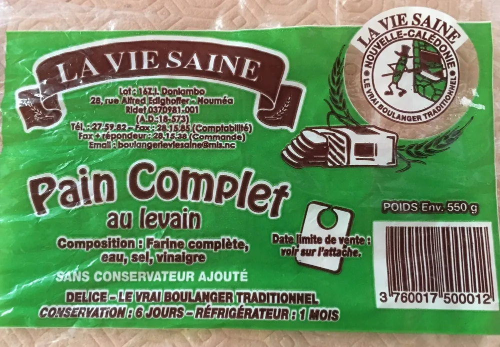 Pain complet au levain