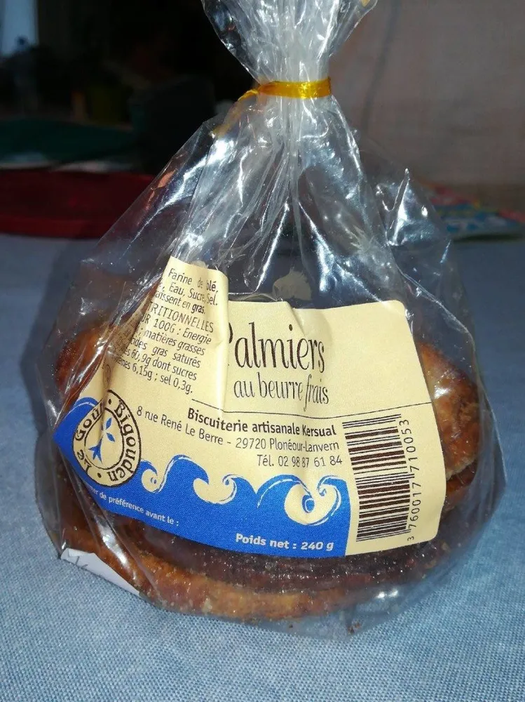 Palmier au beurre frais