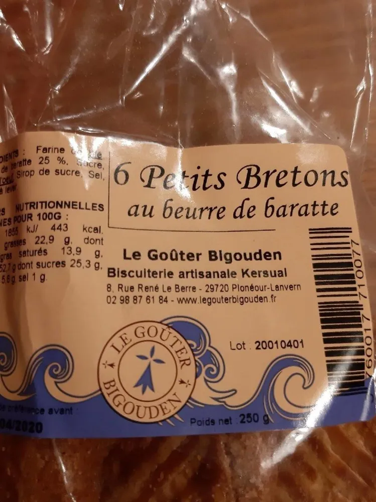 Les petits bretons au beurre de baratte