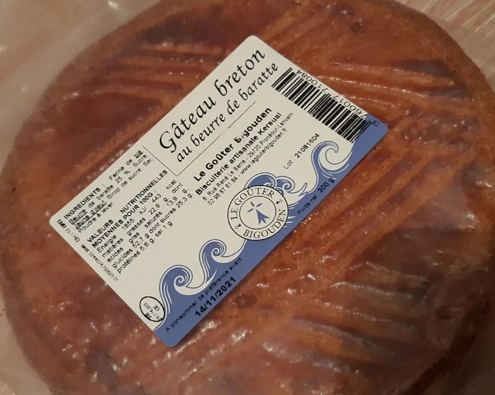 Gâteau breton au beurre de baratte