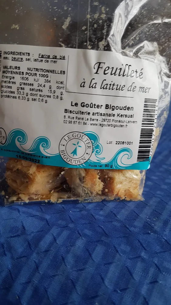 feuilleté à la laitue de mer