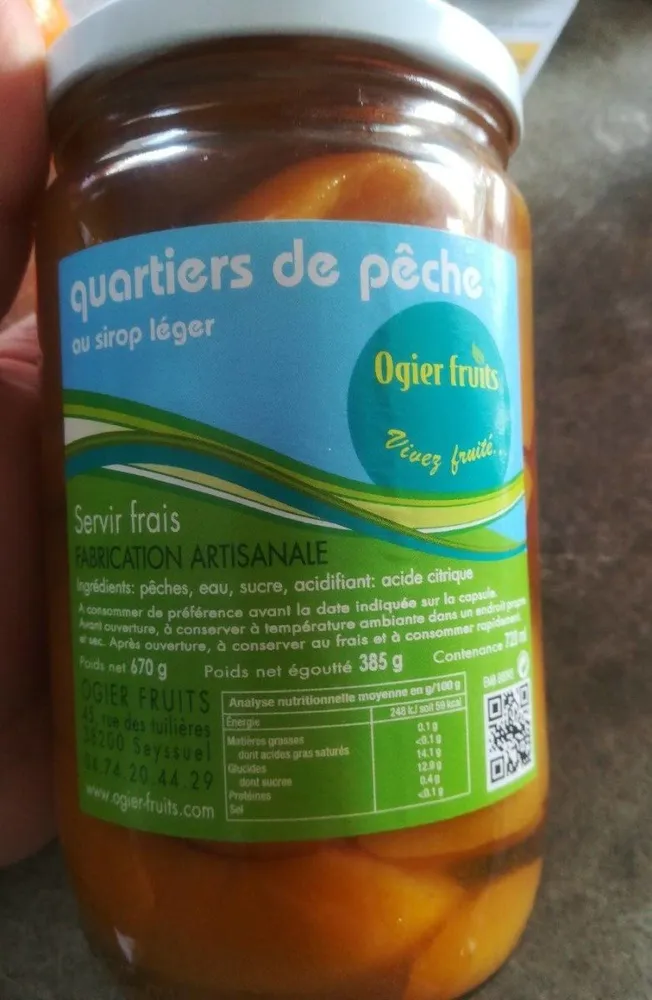 Poires williams au sirop léger