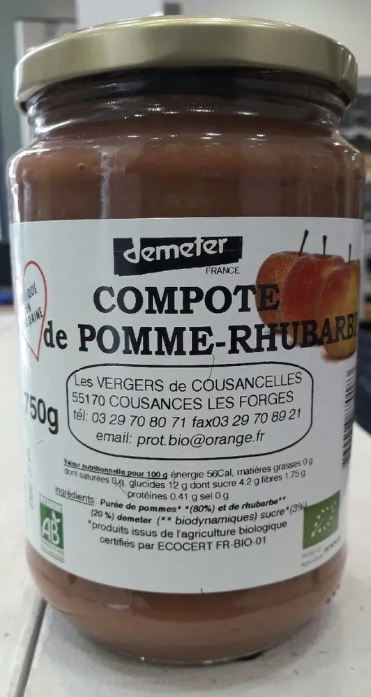 Compote de pomme rhubarbe