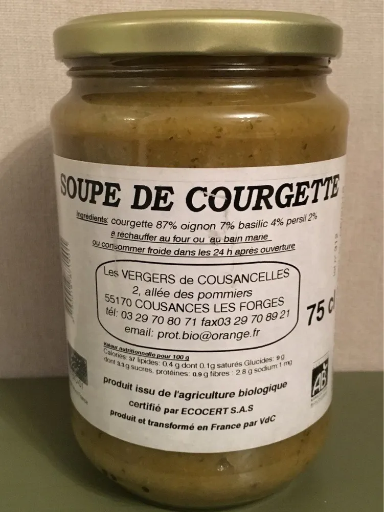 Soupe de courgette