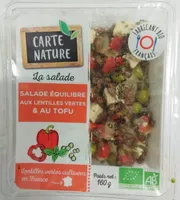 Salade équilibre aux lentilles vertes et au tofu