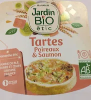 Tarte aux poireaux et au saumon