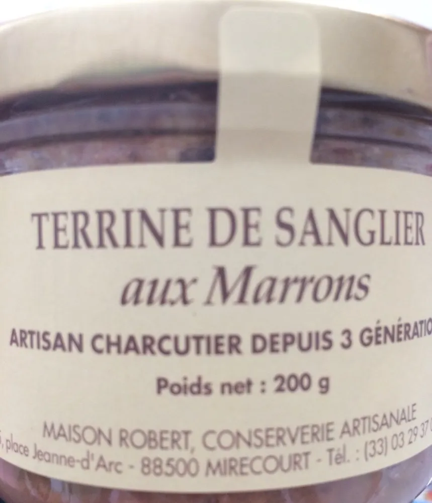 Terrine de sanglier aux marrons