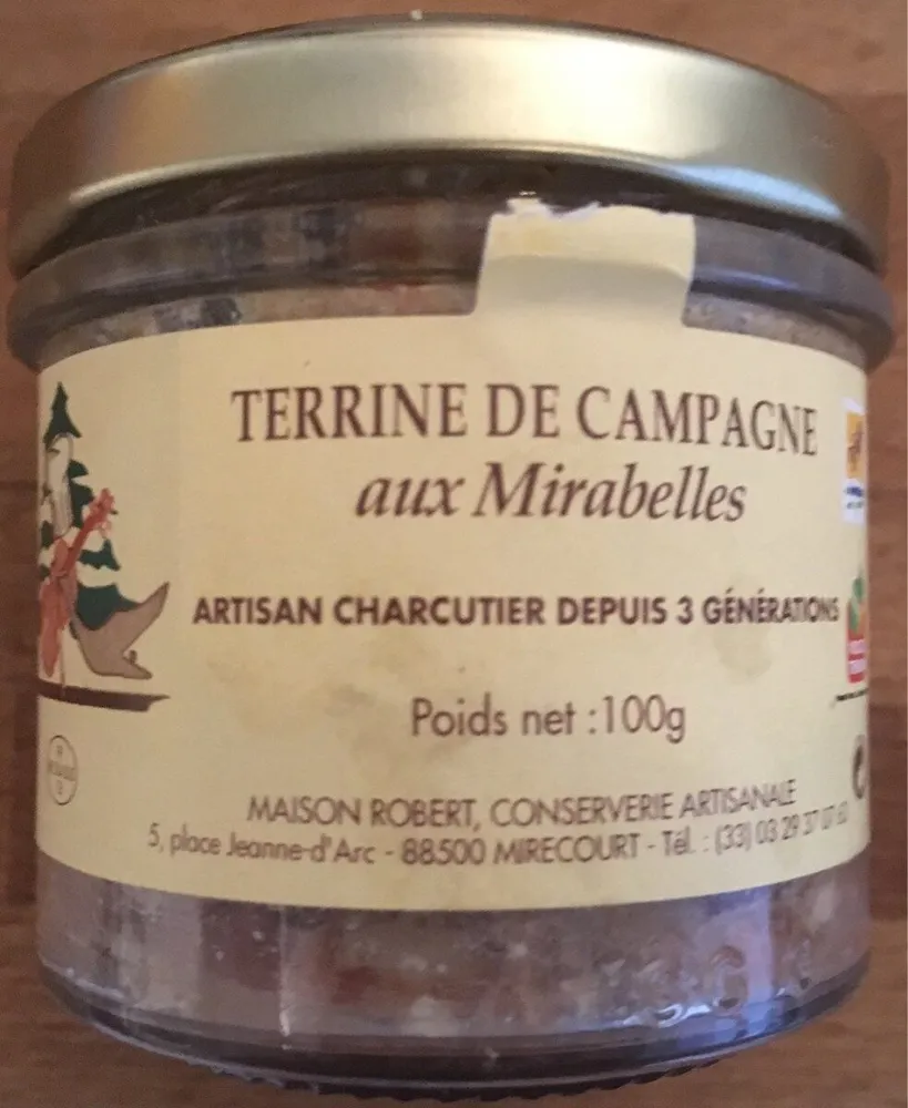 Terrine de campagne aux mirabelles