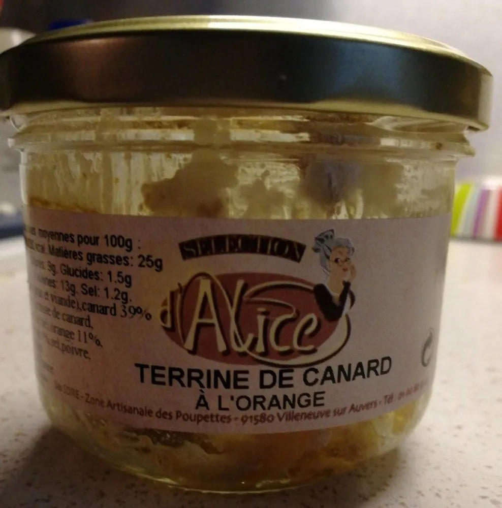Terrine de canard à l'orange