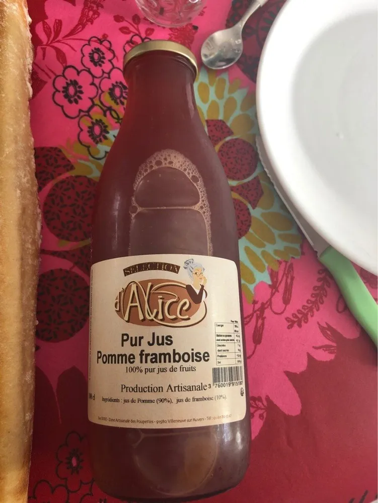 Pur jus pomme framboise