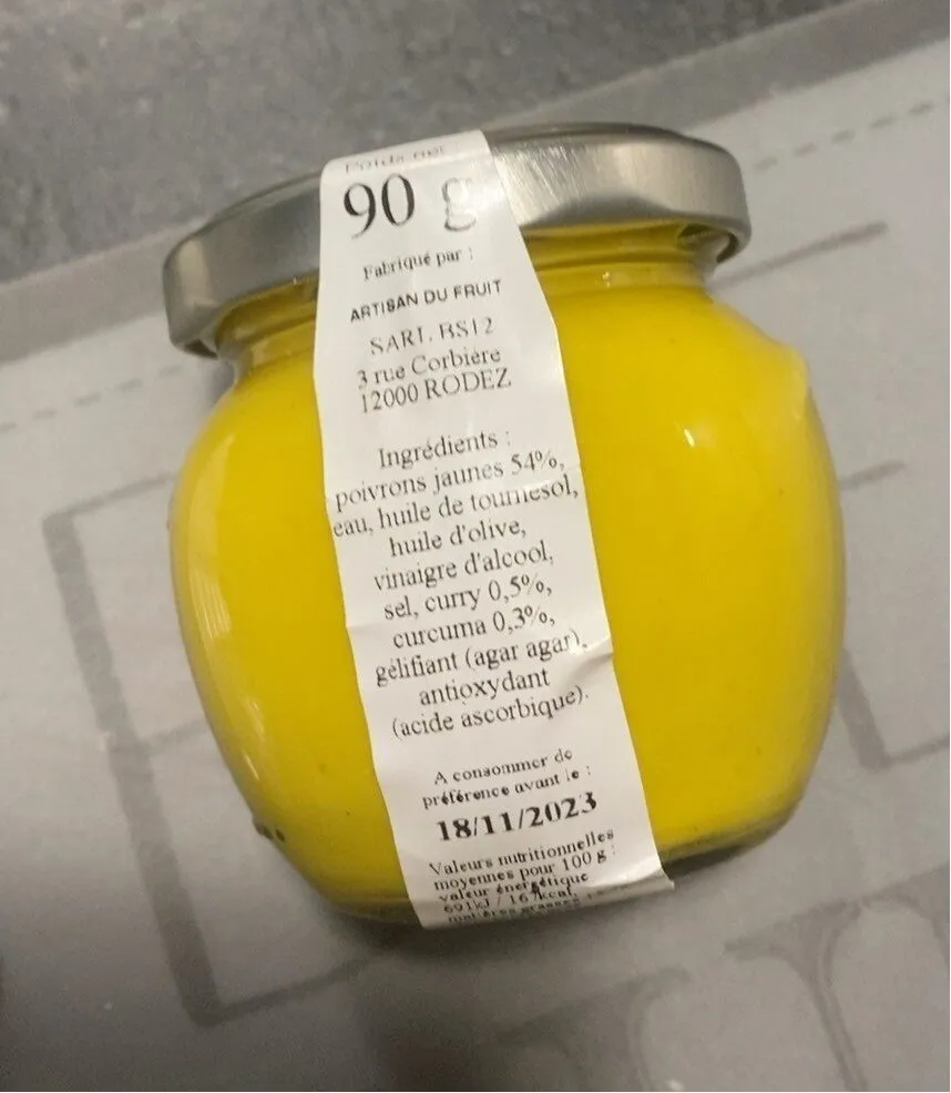 POIVRONS JAUNES CONFITS CURRY