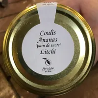 Coulis d'ananas pain de sucre litchi