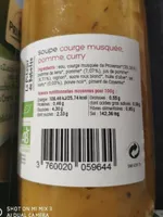 Soupe, courge musquée, pomme, curry