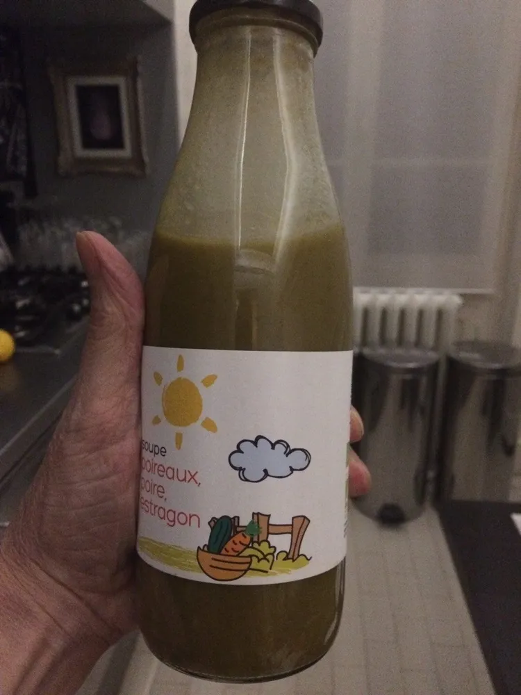 Soupe poireaux poires estragon