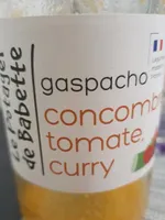 Gaspacho concombre tomate curry