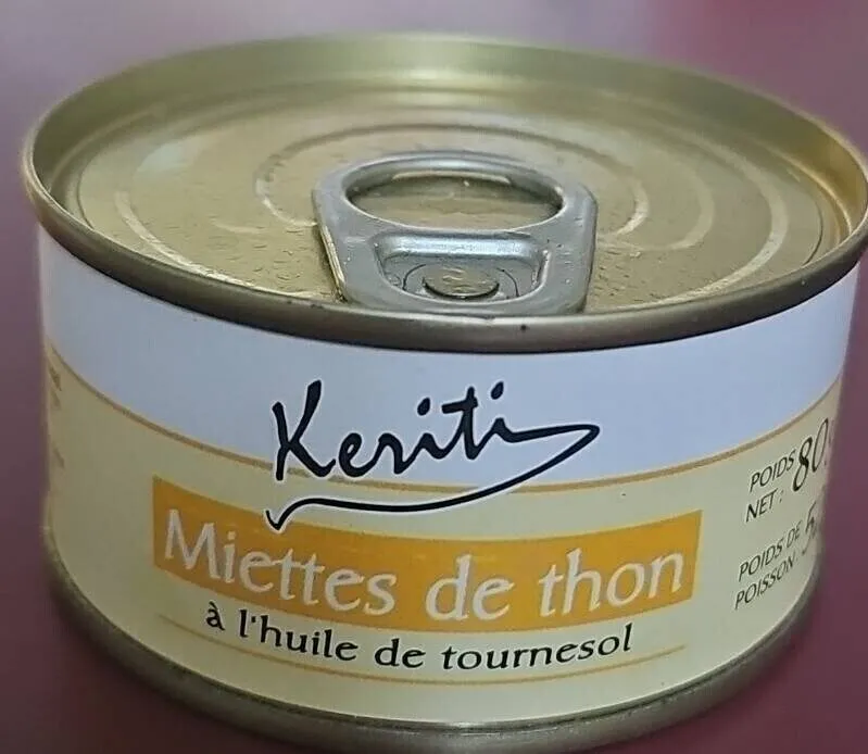 miettes de thon a l'huile de tournesol
