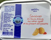 Sardines a l'huile d'olive au citron