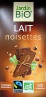 Chocolat Lait noisette Jardin Bio