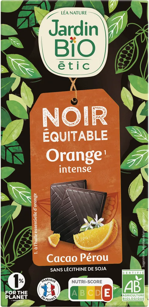 Chocolat Noir Orange Intense Jardin Bio